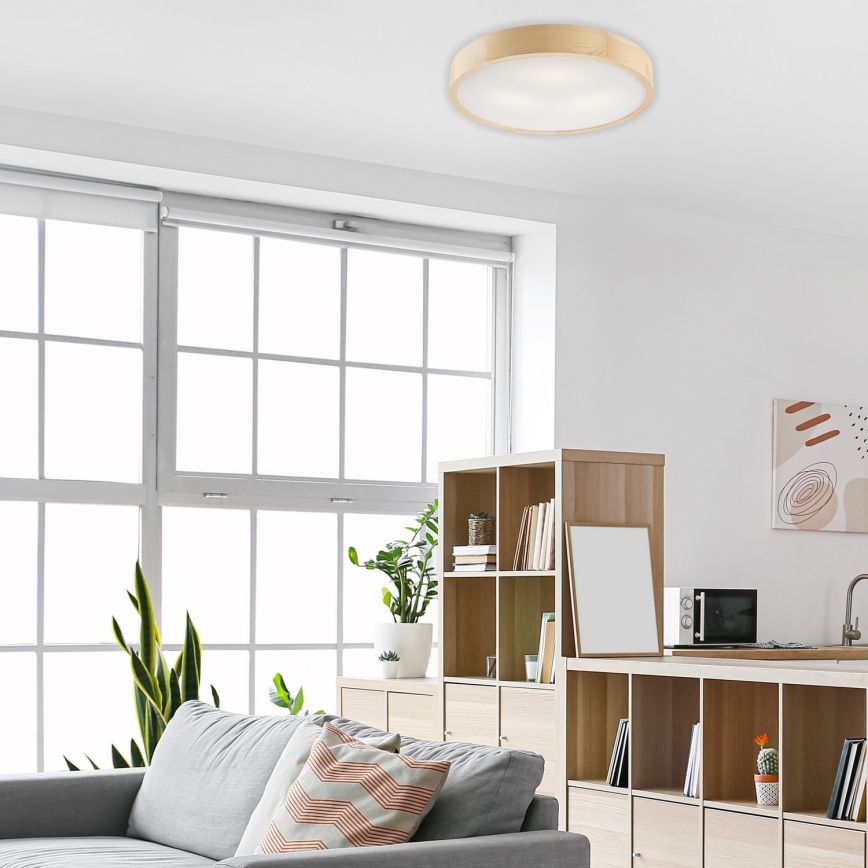 Потолочный светильник NATURAL 3xE27/60W/230V Ø 47 см сосна