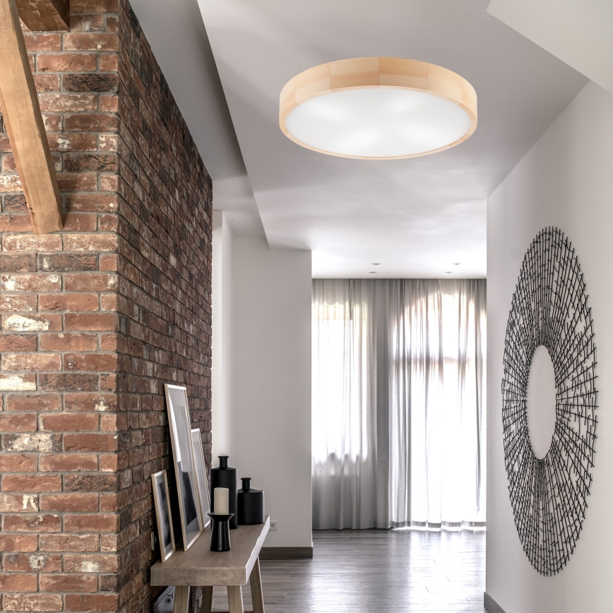 Потолочный светильник NATURAL 4xE27/60W/230V диаметр 57,5 см сосна