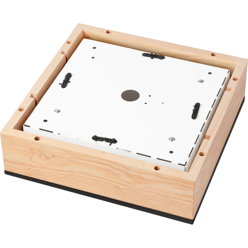 Потолочный светильник NATURAL SQUARE 2xE27/15W/230V 31x31 см сосна/черный