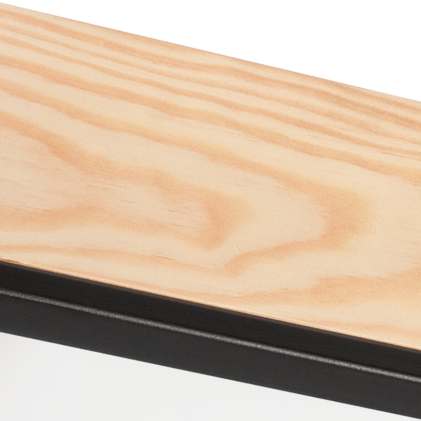 Потолочный светильник NATURAL SQUARE 2xE27/15W/230V 31x31 см сосна/черный