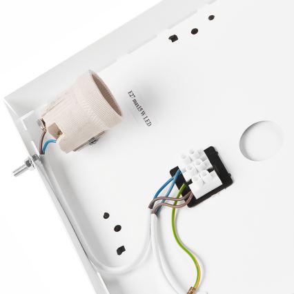 Потолочный светильник NATURAL SQUARE 2xE27/15W/230V 31x31 см сосна/черный