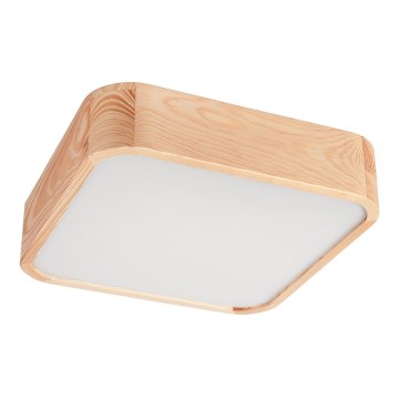 Потолочный светильник NATURAL SQUARE 2xE27/15W/230V 35x35 см сосна