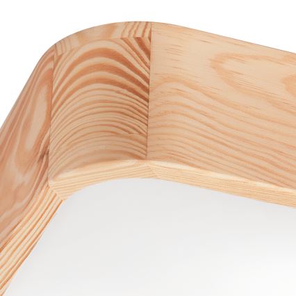 Потолочный светильник NATURAL SQUARE 2xE27/15W/230V 35x35 см сосна