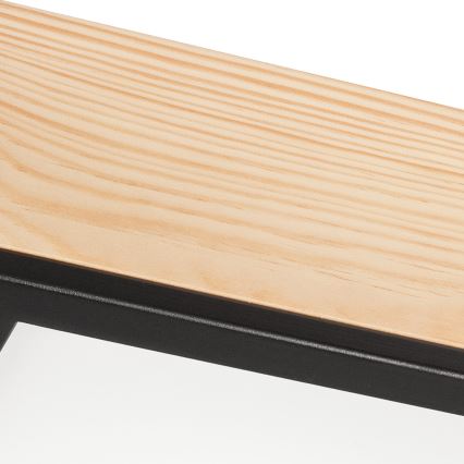 Потолочный светильник NATURAL SQUARE 4xE27/15W/230V 39x39 см сосна/черный