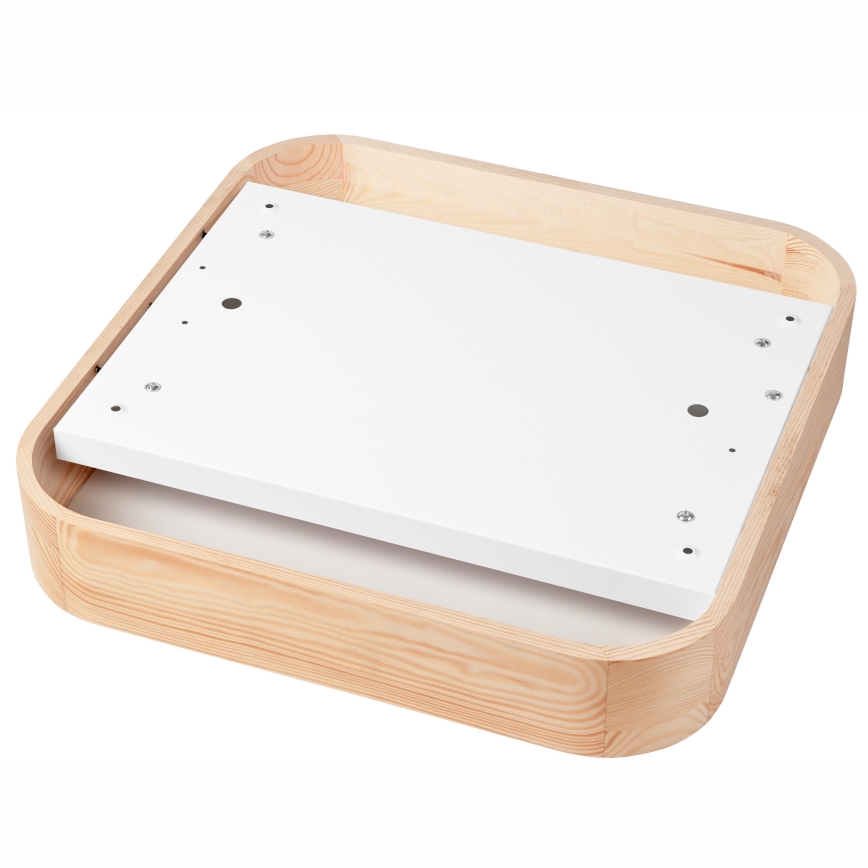 Потолочный светильник NATURAL SQUARE 4xE27/15W/230V 45x45 см сосна