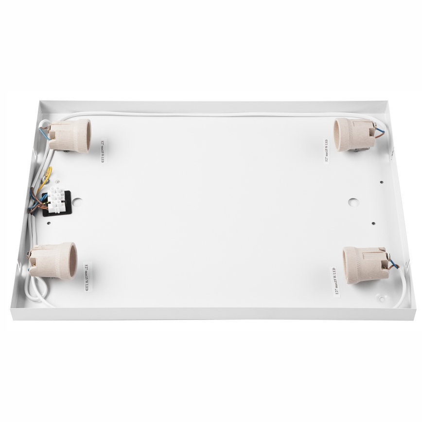 Потолочный светильник NATURAL SQUARE 4xE27/15W/230V 45x45 см сосна