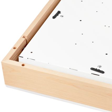 Потолочный светильник NATURAL SQUARE 4xE27/15W/230V 48x48 см сосна/белый