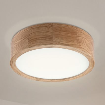 Потолочный светильник OAK, 1x E27 (макс. 60 Вт), 230 В, корпус из дуба, диаметр 27,5 см