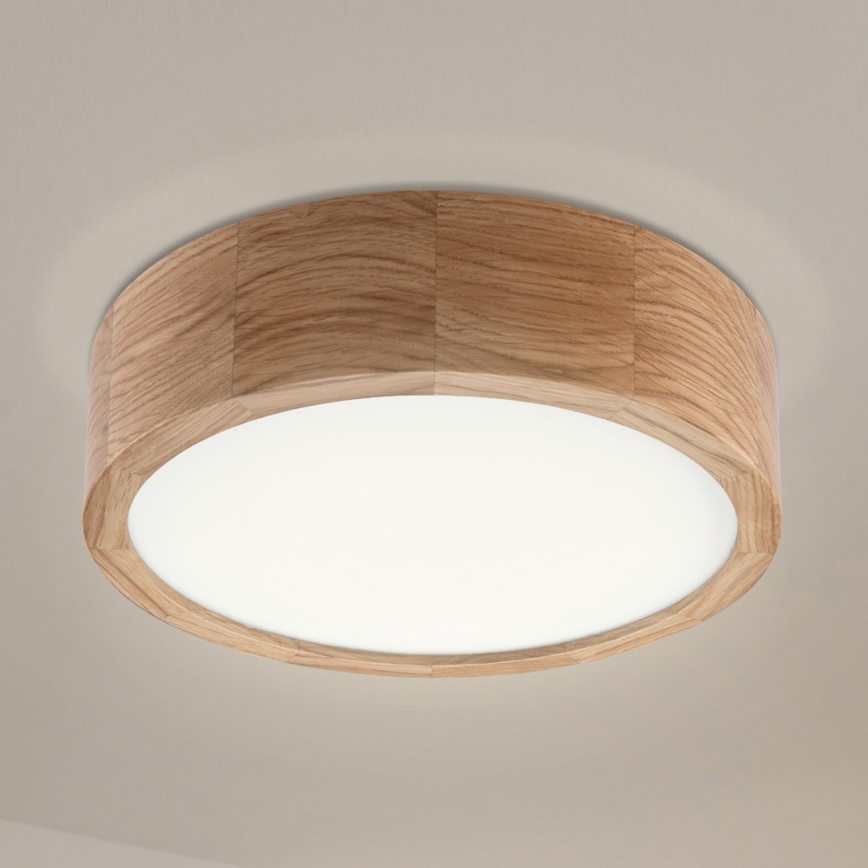 Потолочный светильник OAK, 1x E27 (макс. 60 Вт), 230 В, корпус из дуба, диаметр 27,5 см