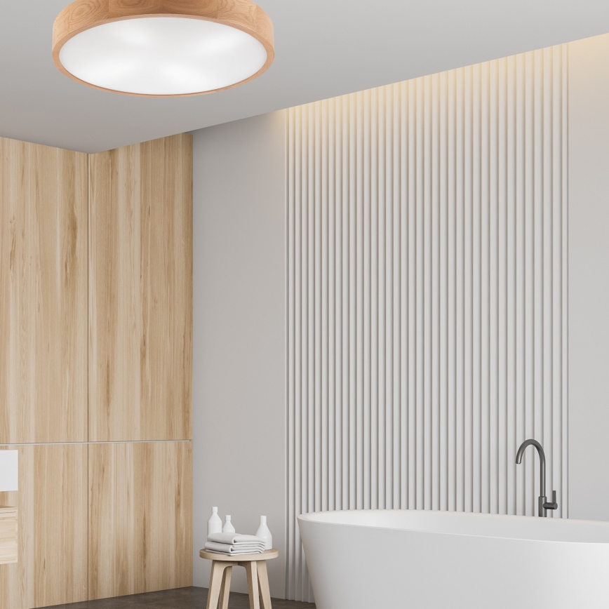 Потолочный светильник OAK 4xE27/60W/230V диаметр 57,5 см дуб