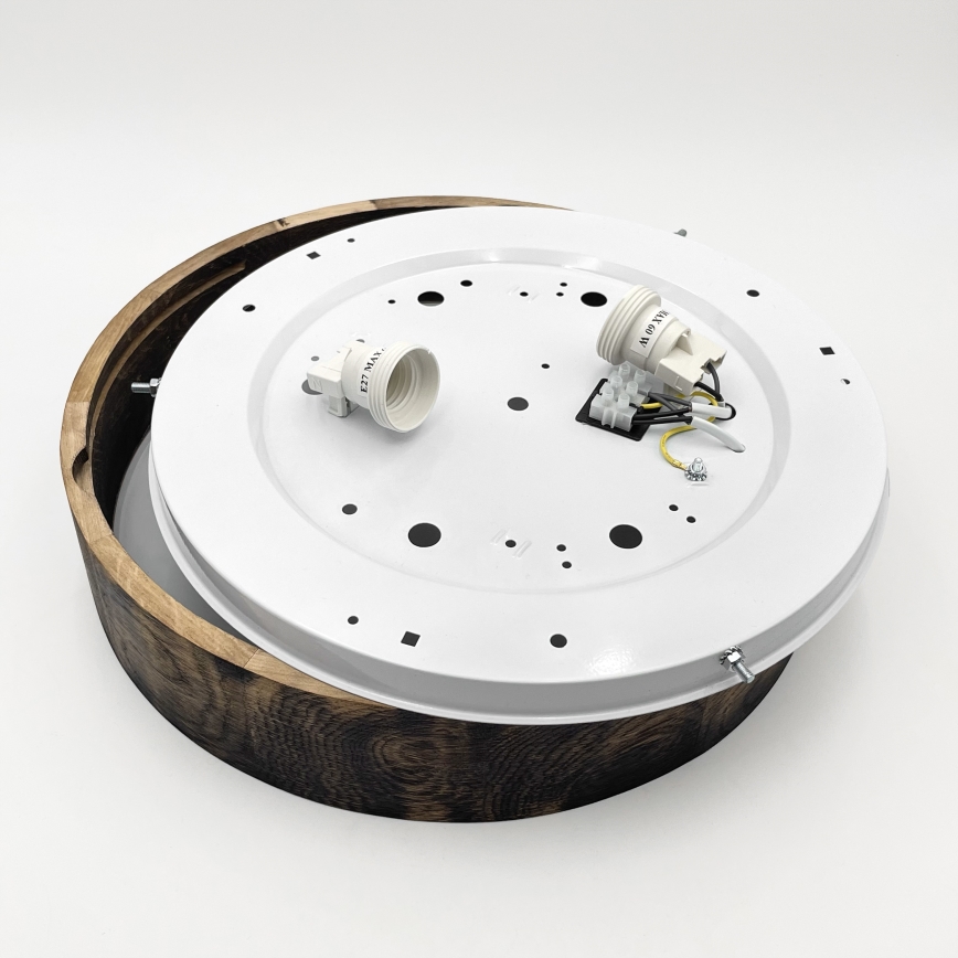 Потолочный светильник OAK SMOKY 2xE27/15W/230V Ø 37,5 см дуб/темно-коричневый