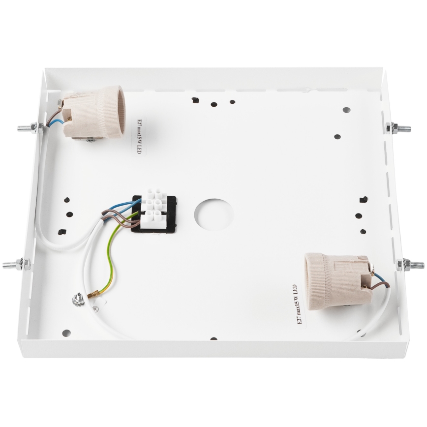 Потолочный светильник OAK SQUARE 2xE27/15W/230V 31x31 см дуб/черный
