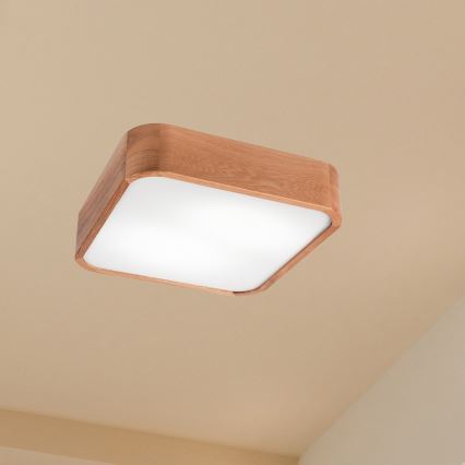 Потолочный светильник OAK SQUARE 2xE27/15W/230V 35x35 см дуб