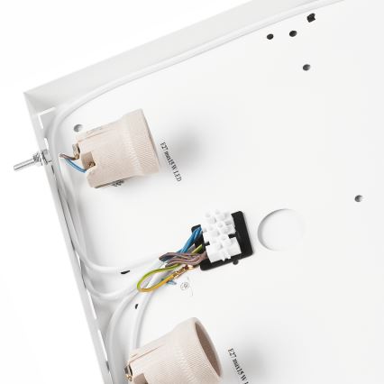 Потолочный светильник OAK SQUARE 4xE27/15W/230V 39x39 см дуб/белый