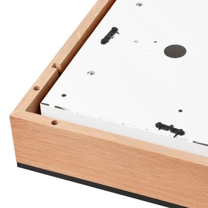 Потолочный светильник OAK SQUARE 4xE27/15W/230V 39x39 см дуб/черный