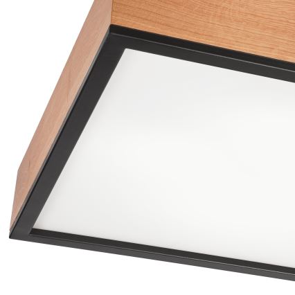 Потолочный светильник OAK SQUARE 4xE27/15W/230V 48x48 см дуб/черный