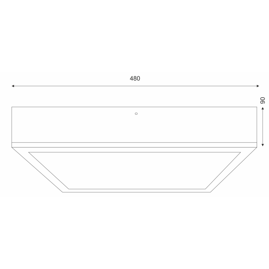 Потолочный светильник OAK SQUARE 4xE27/15W/230V 48x48 см дуб/черный