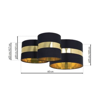 Потолочный светильник PALMIRA 3xE27/60W/230V