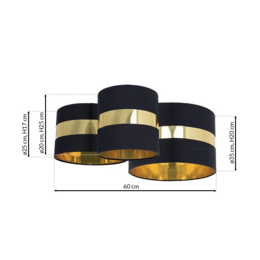 Потолочный светильник PALMIRA 3xE27/60W/230V