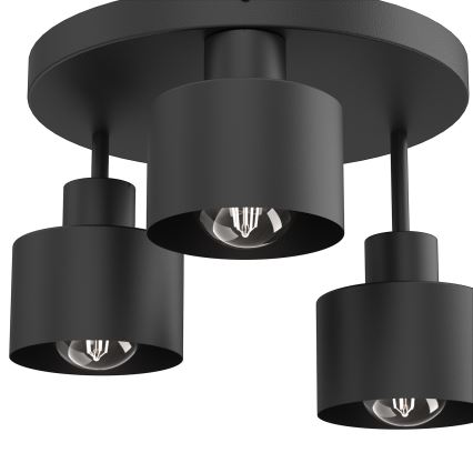 Потолочный светильник PARKLA 3xE27/15W/230V черный