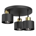 Потолочный светильник PARKLA 3xE27/15W/230V черный/золотистый