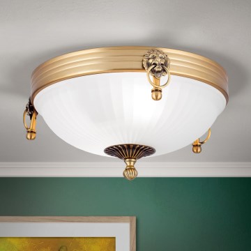 Потолочный светильник ROCCA 2xE27/60W/230V диаметр 31 см бронзовый/белый