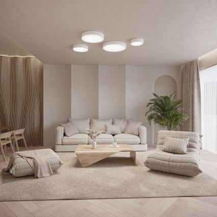 Потолочный светильник CLEO с датчиком движения и датчиком сумерек, 2×E27/24 Вт/230 В, диаметр 30 см, белый