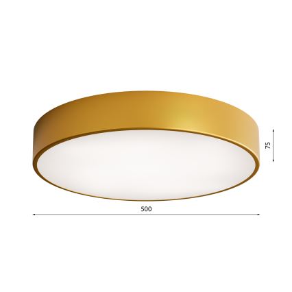 Потолочный светильник CLEO с датчиками движения и сумерек, 4xE27/24W/230V, диаметр 50 см, золотой
