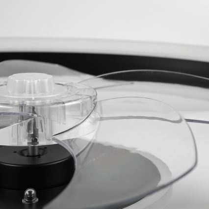 Светодиодный регулируемый потолочный светильник с вентилятором APOLLO LED/38W/230V черный + пульт дистанционного управления