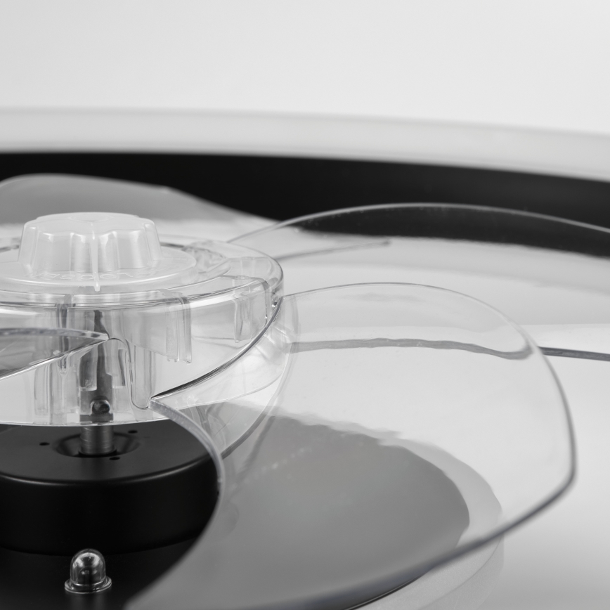 Светодиодный регулируемый потолочный светильник с вентилятором APOLLO LED/38W/230V черный + пульт дистанционного управления