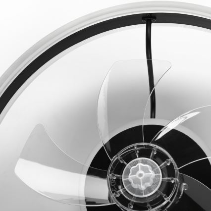 Светодиодный регулируемый потолочный светильник с вентилятором APOLLO LED/38W/230V черный + пульт дистанционного управления