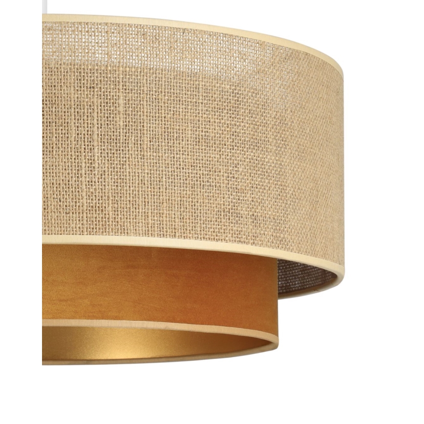 Потолочный светильник SARTA 1xE27/60W/230V, диаметр 45 см, медный/джут