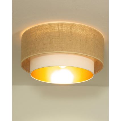 Потолочный светильник SARTA 1xE27/60W/230V, Ø 45 см, белый/джут