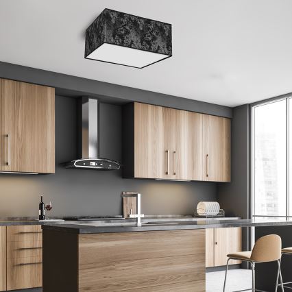 Потолочный светильник SATINO 2xE27/60W/230V черный/серый