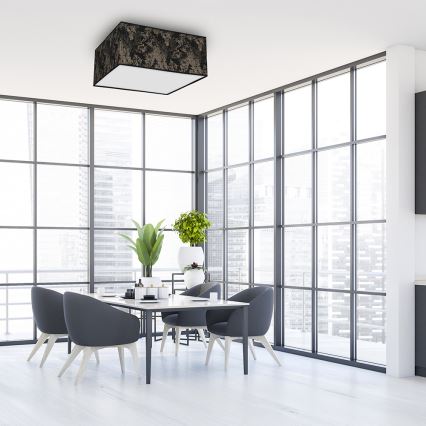 Потолочный светильник SATINO 2xE27/60W/230V черный/золотой