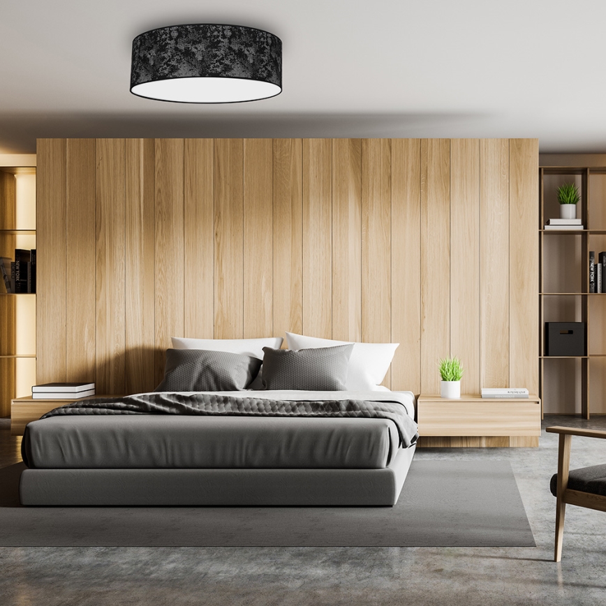 Потолочный светильник SATINO 3xE27/60W/230V черный/серый