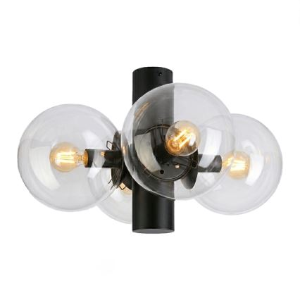 Потолочный светильник SFERIO 4xE14/5W/230V черный/прозрачный
