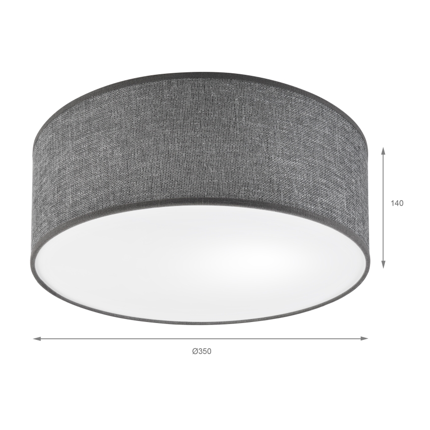 Потолочный светильник SIRJA, 1xE27/15W/230V, Ø 35 см, серый