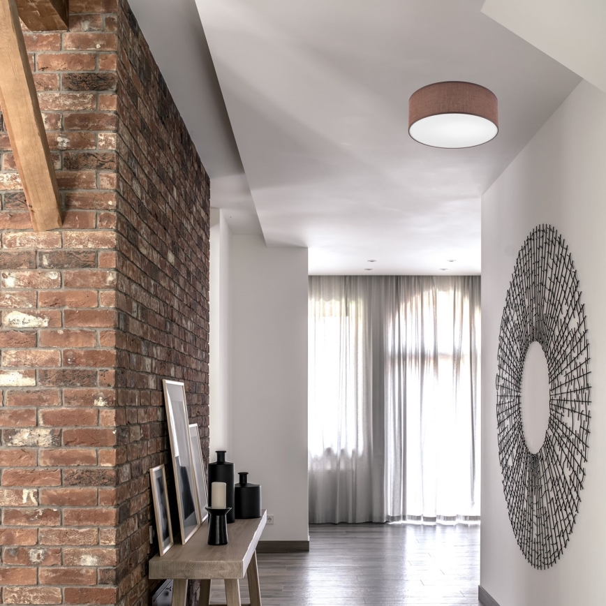 Потолочный светильник SIRJA 1xE27/60W/230V диаметр 35 см коричневый