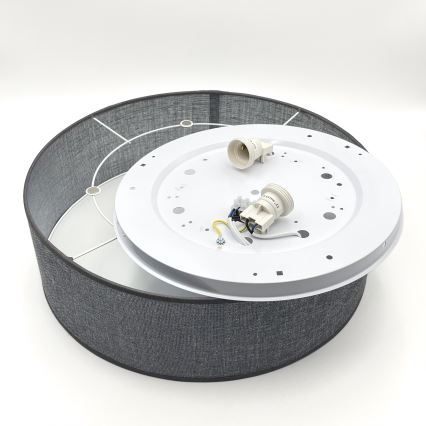 Потолочный светильник SIRJA 2xE27/15W/230V диам. 45 см серый