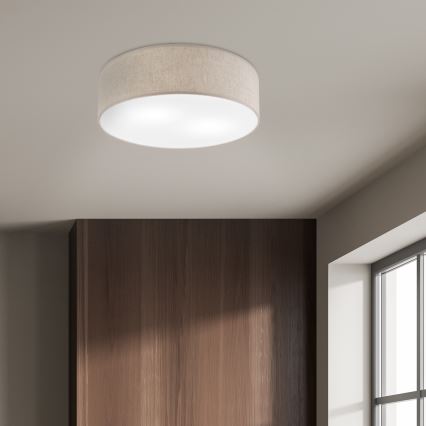 Потолочный светильник SIRJA 2xE27/15W/230V, диаметр 45 см, бежевый