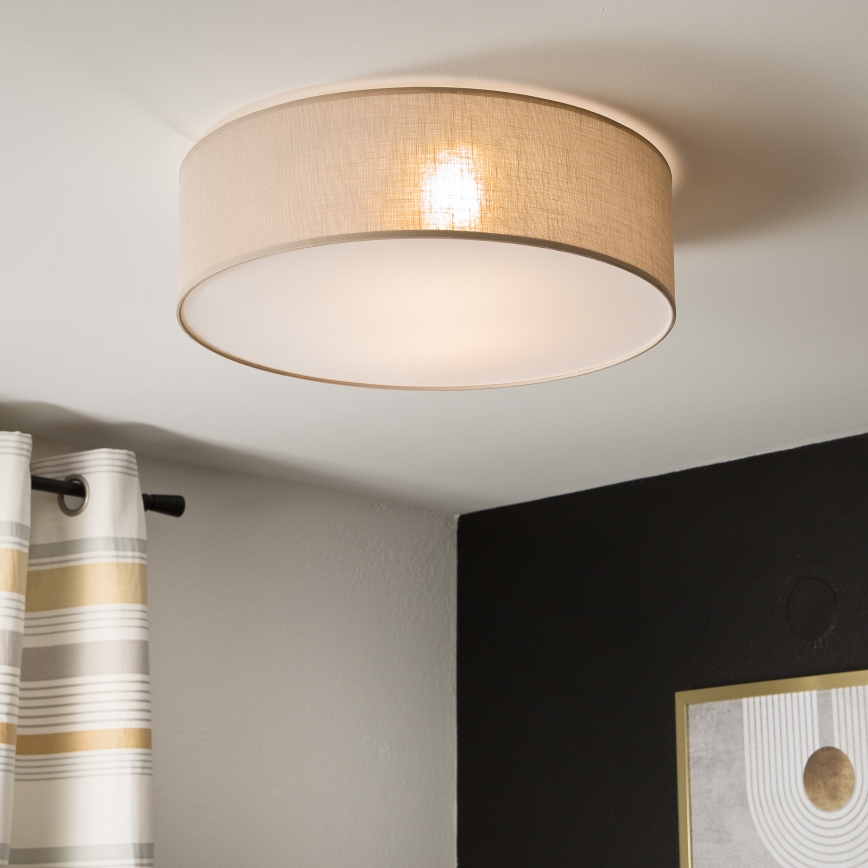 Потолочный светильник SIRJA 2xE27/60W/230V диаметр 45 см бежевый