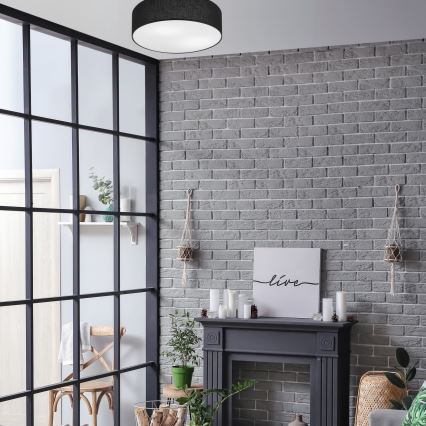 Потолочный светильник SIRJA 2xE27/60W/230V диаметр 45 см черный