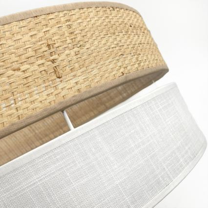 Потолочный светильник SIRJA BOHO, 2xE27/15W/230V, диаметр 45 см, бежевый/белый