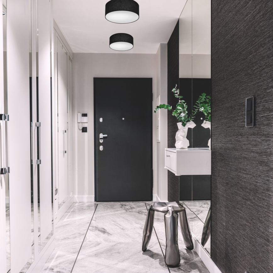 Потолочный светильник SIRJA DOUBLE 2xE27/15W/230V диаметр 35 см черный