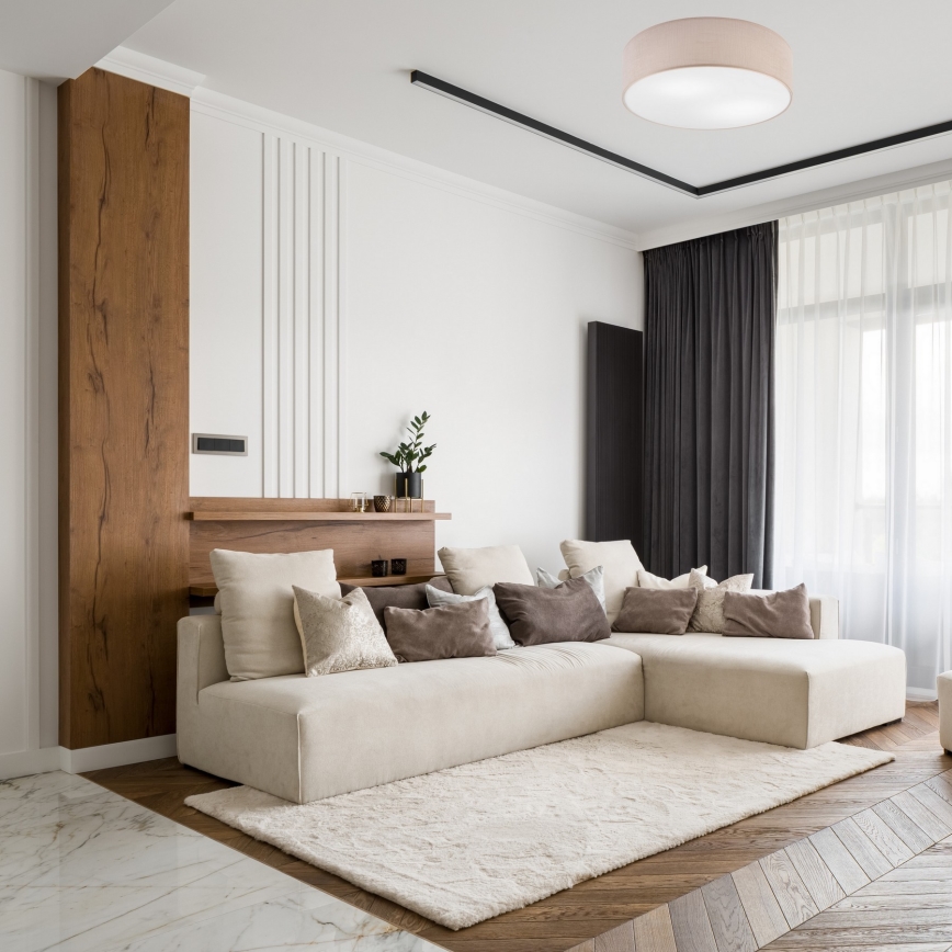 Потолочный светильник SIRJA DOUBLE 4xE27/15W/230V диаметр 45 см бежевый