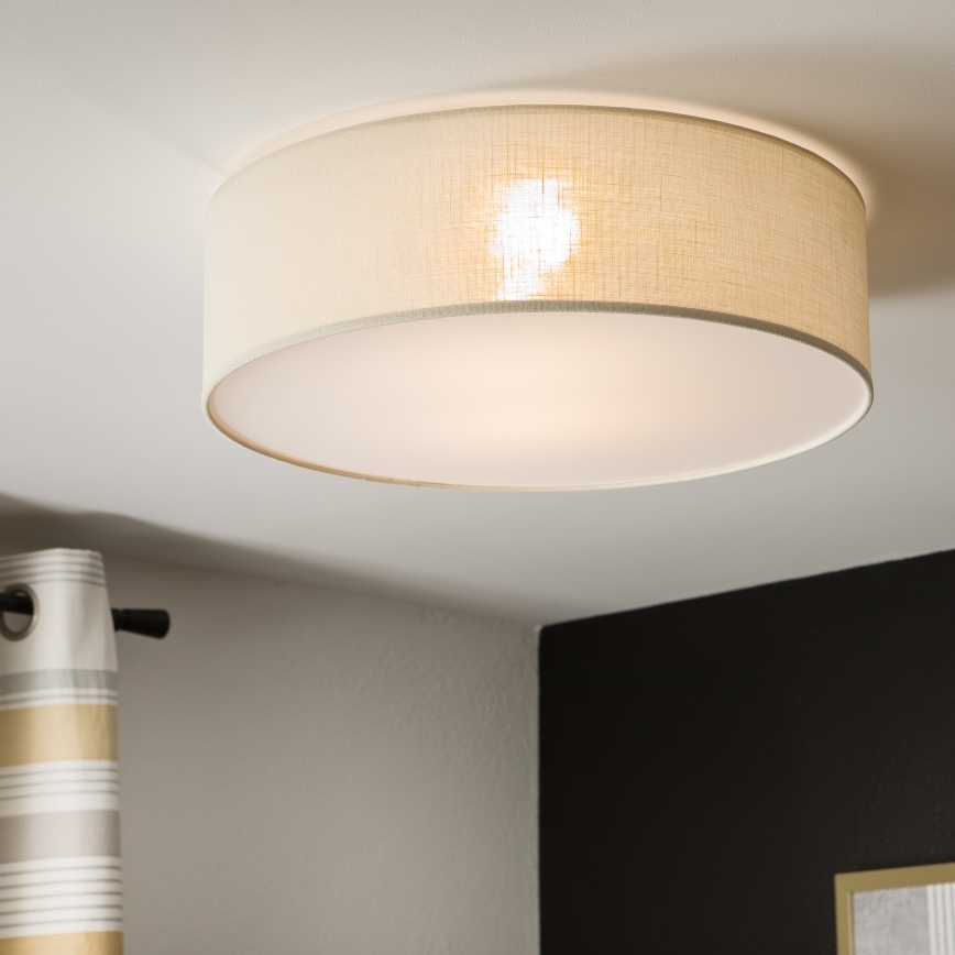 Потолочный светильник SIRJA DOUBLE 4xE27/15W/230V диаметр 45 см кремовый