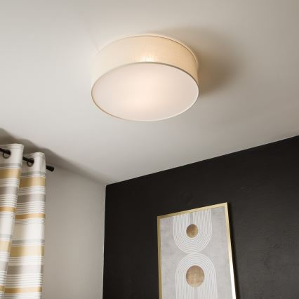 Потолочный светильник SIRJA DOUBLE 4xE27/15W/230V диаметр 45 см кремовый