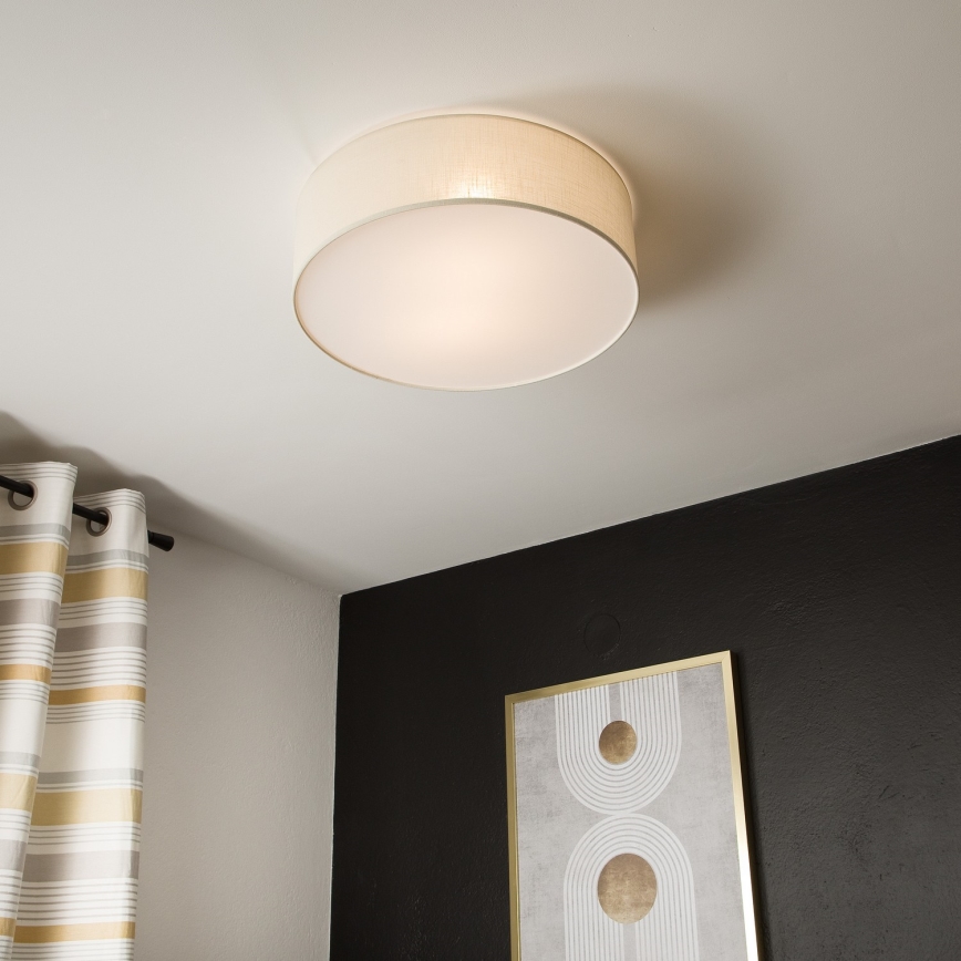 Потолочный светильник SIRJA DOUBLE 4xE27/15W/230V диаметр 45 см кремовый