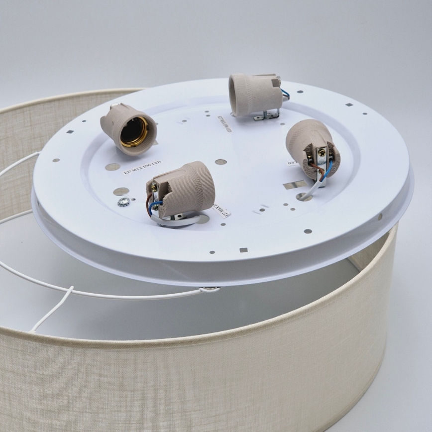 Потолочный светильник SIRJA DOUBLE 4xE27/15W/230V диаметр 45 см кремовый